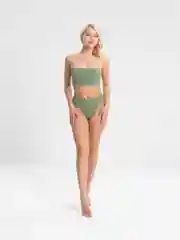 Зеленый комплект нижнего белья: топ и стринги