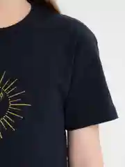 Черный футболка для девочек