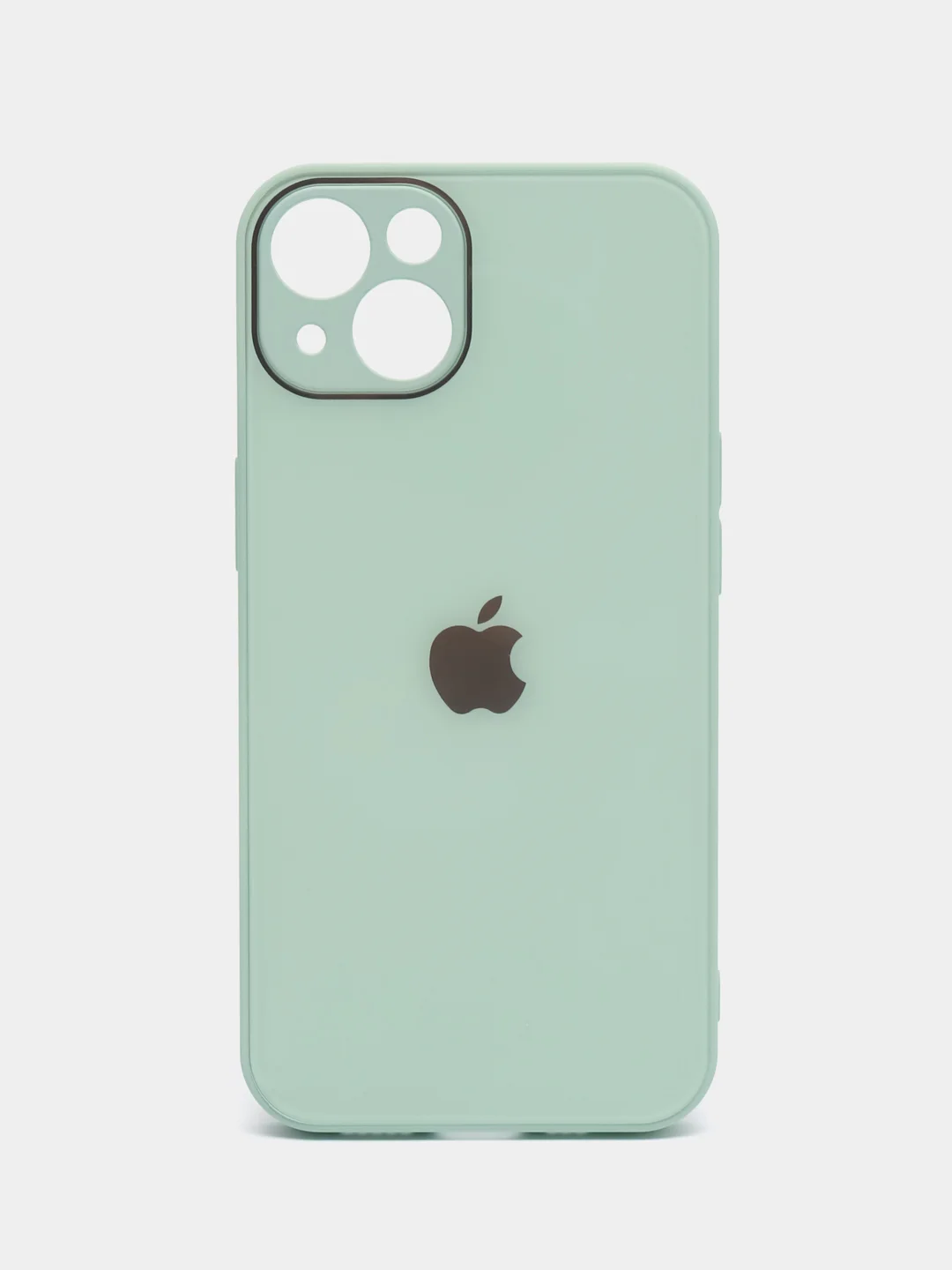 Бирюзовый чехол для айфон со стеклянной панелью iPhone 11, 12, 13, 14, Pro, 12 Pro Max, 14 Pro