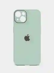 Бирюзовый чехол для айфон со стеклянной панелью iPhone 11, 12, 13, 14, Pro, 12 Pro Max, 14 Pro