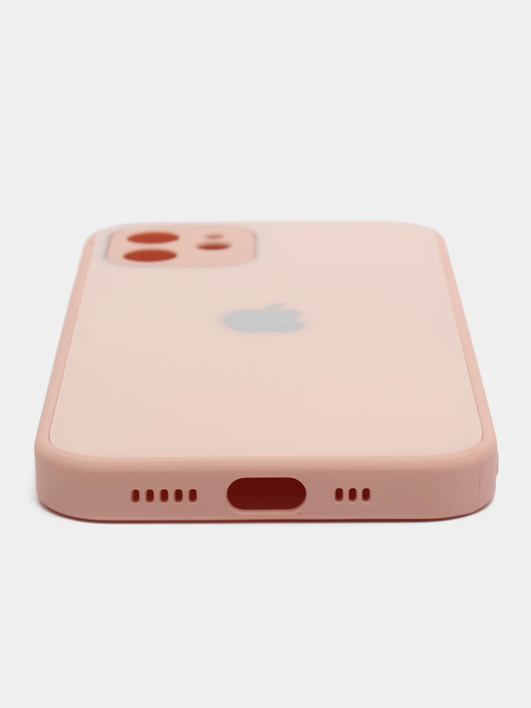 Розовый чехол для айфон со стеклянной панелью iPhone 11, 12, 13, 14, Pro, 12 Pro Max, 14 Pro