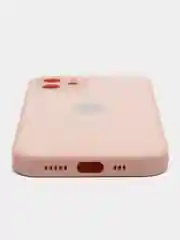 Розовый чехол для айфон со стеклянной панелью iPhone 11, 12, 13, 14, Pro, 12 Pro Max, 14 Pro