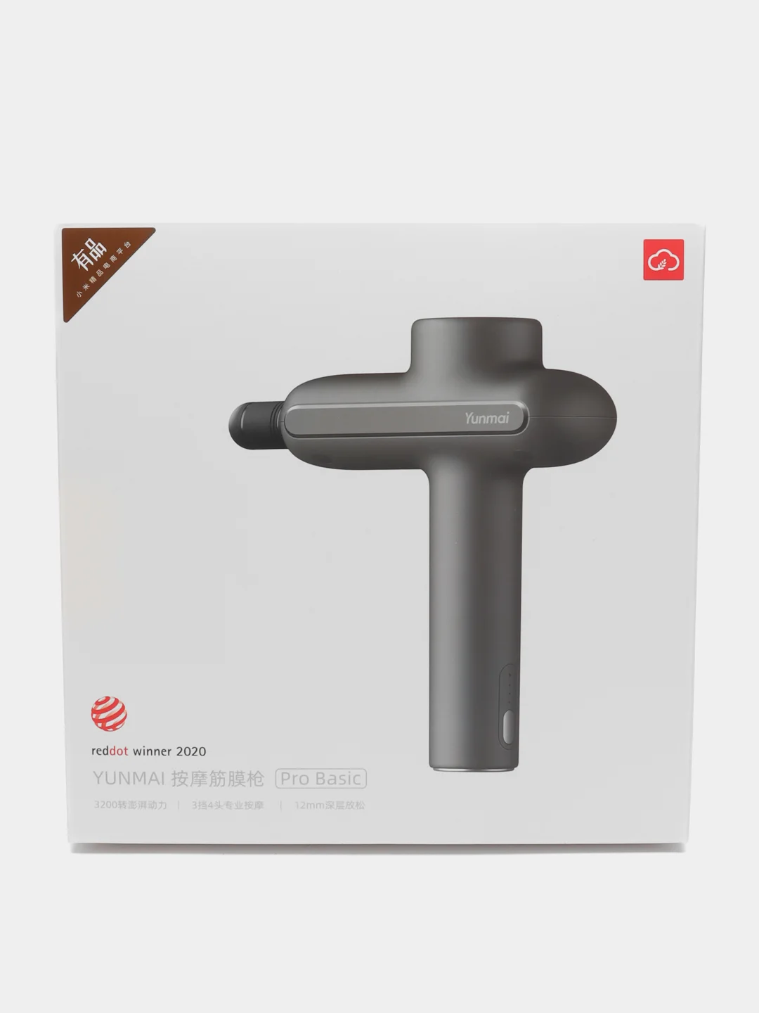 Черный массажер электрический Xiaomi Yunmai Gun Pro Basic перкуссионный YMJM-551S