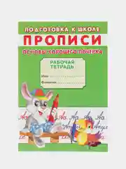 Рабочая тетрадь-прописи для подготовки к школе "Основы хорошего почерка", А5, 16 страниц