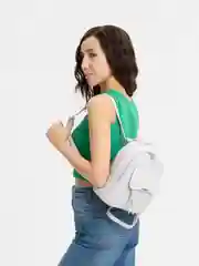 Бежевый рюкзак женский, из экокожи