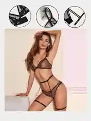 Комплект эротического нижнего белья с V-образным вырезом, 3 размера, S, M, XL