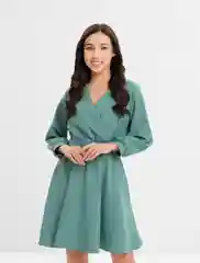 Мятный платье женское, с запахом