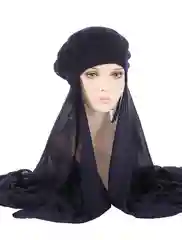 Хром берет с шифоновым хиджабом