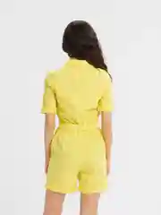 Желтый комбинезон с шортами женский