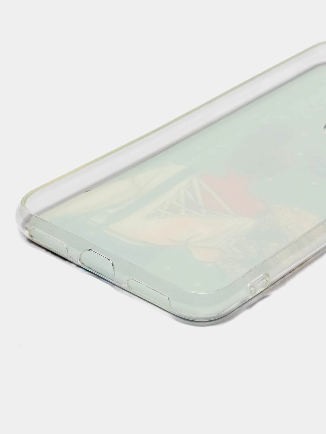 Тёмно-серый силиконовый чехол на Xiaomi Redmi Note 7 / Сяоми Редми Нот 7 прозрачный, с рисунком