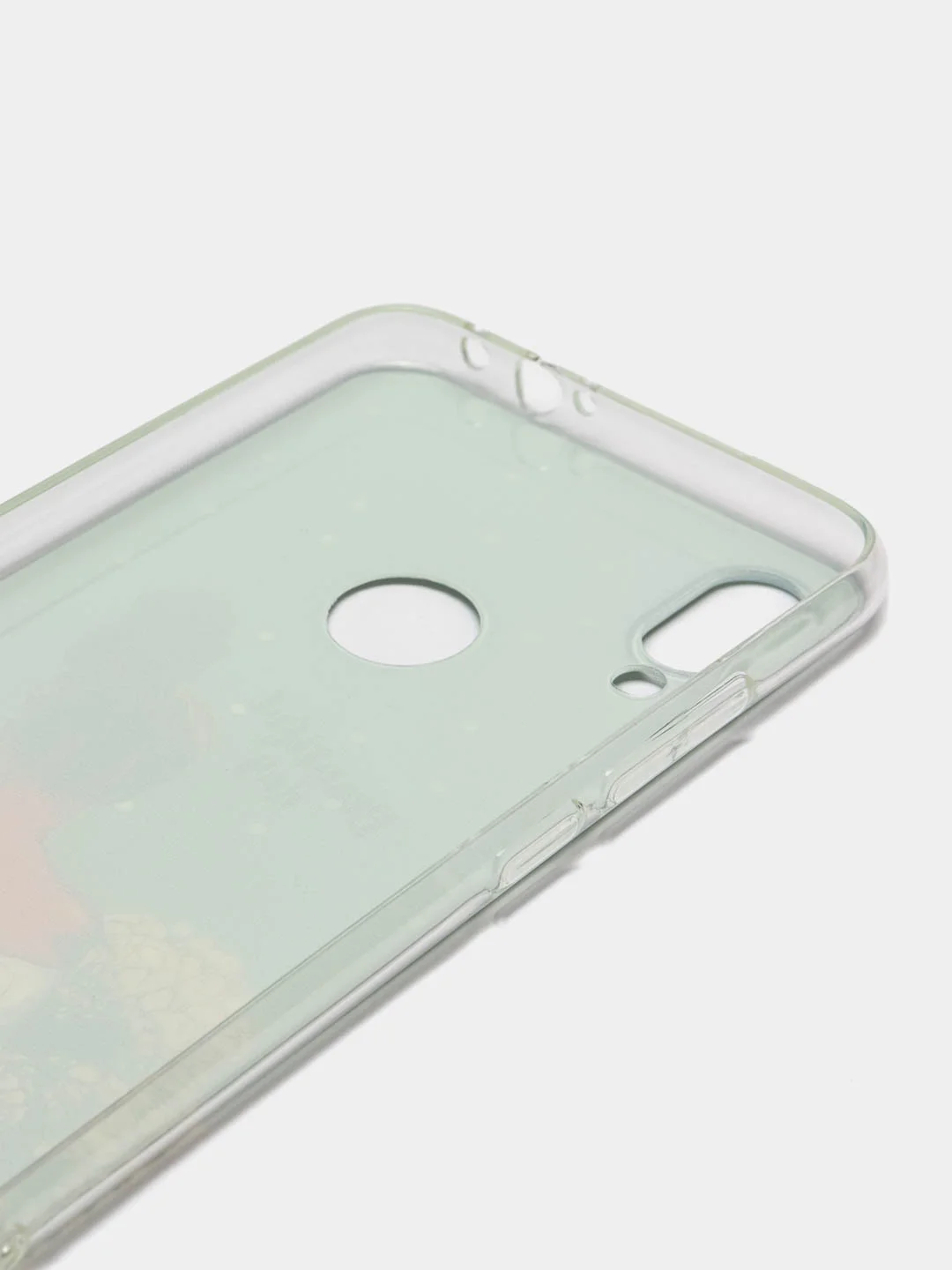 Тёмно-серый силиконовый чехол на Xiaomi Redmi Note 7 / Сяоми Редми Нот 7 прозрачный, с рисунком