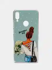 Тёмно-серый силиконовый чехол на Xiaomi Redmi Note 7 / Сяоми Редми Нот 7 прозрачный, с рисунком