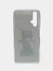 Серый чехол на Honor 20/Huawei Nova 5T / Хонор 20 прозрачный, с рисунком, защита камеры