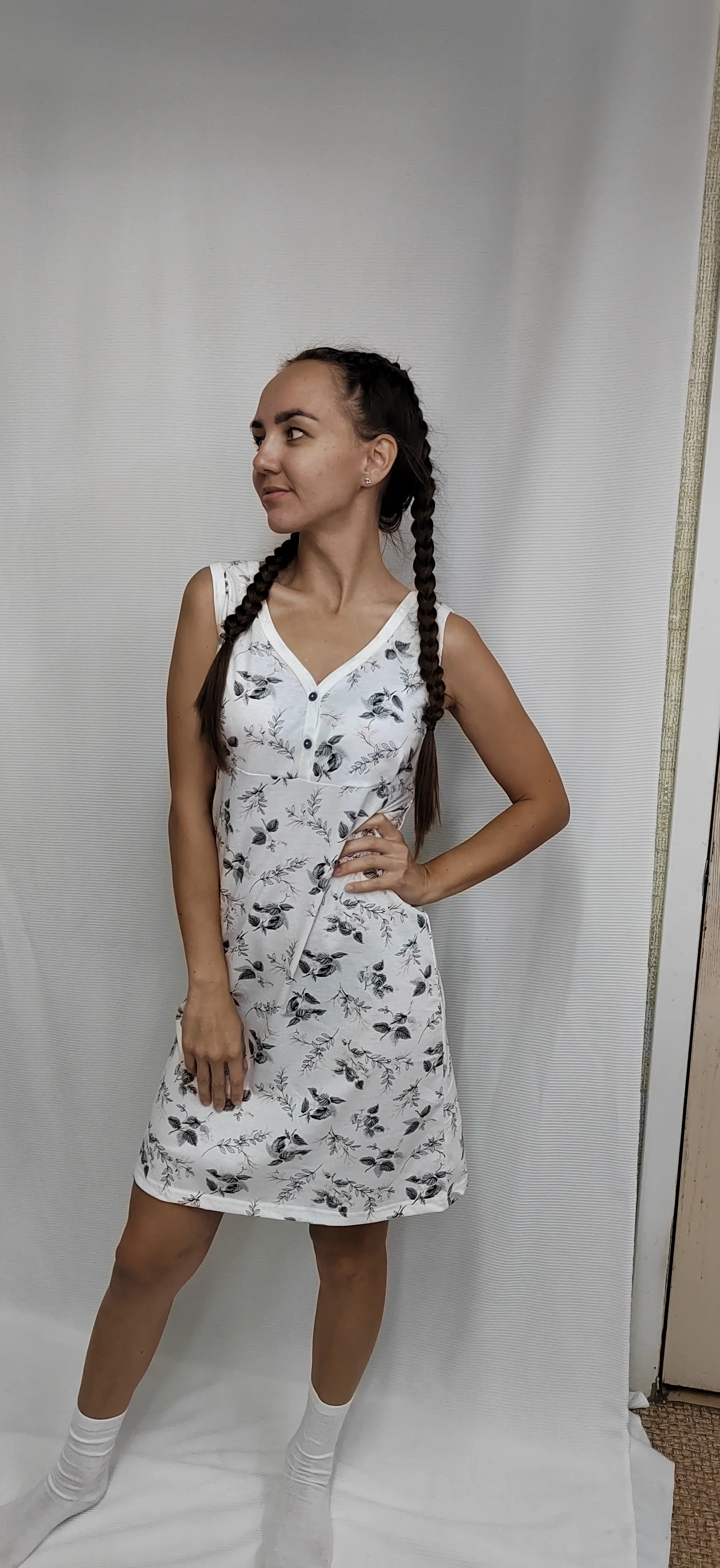 Белый сорочка для кормления Onstyle, хлопок