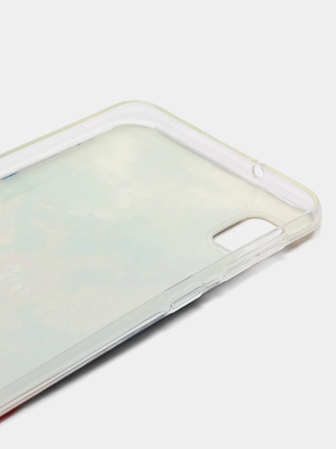 Синий силиконовый чехол на Samsung Galaxy A10 / Самсунг А10 прозрачный с рисунком, защита камеры
