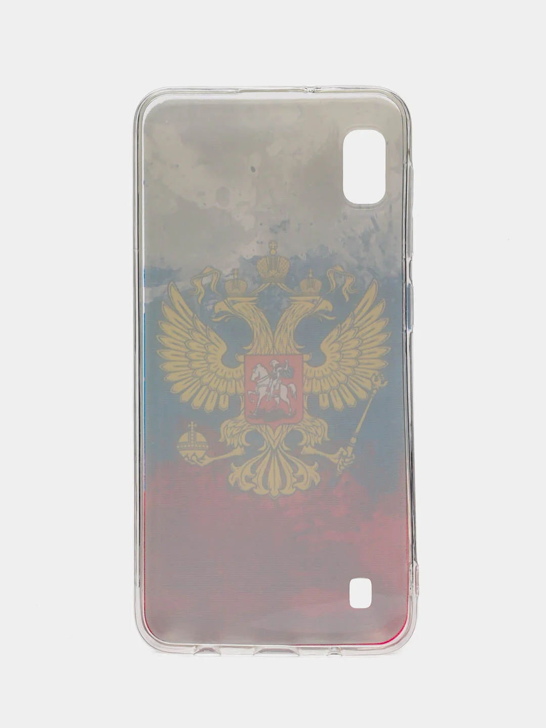 Синий силиконовый чехол на Samsung Galaxy A10 / Самсунг А10 прозрачный с рисунком, защита камеры