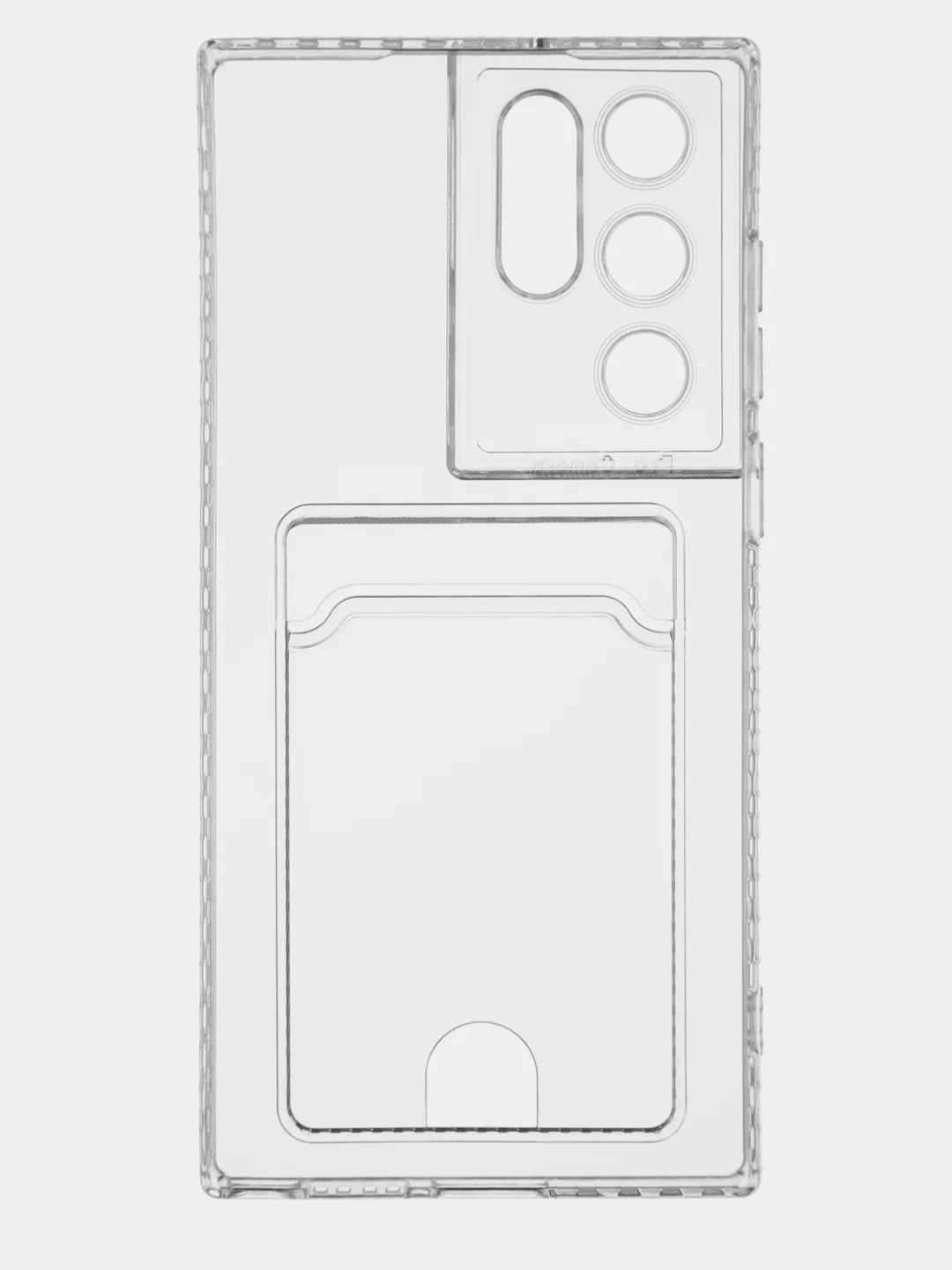 Прозрачный чехол BROSCORP для Samsung Galaxy S22 Ultra, с защитой камер, картхолдер