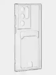 Прозрачный чехол BROSCORP для Samsung Galaxy S22 Ultra, с защитой камер, картхолдер