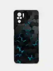 Бирюзовый чехол на Xiaomi Redmi Note 10/Note 10S/Poco M5s / Сяоми Редми Нот 10/10С с рисунком