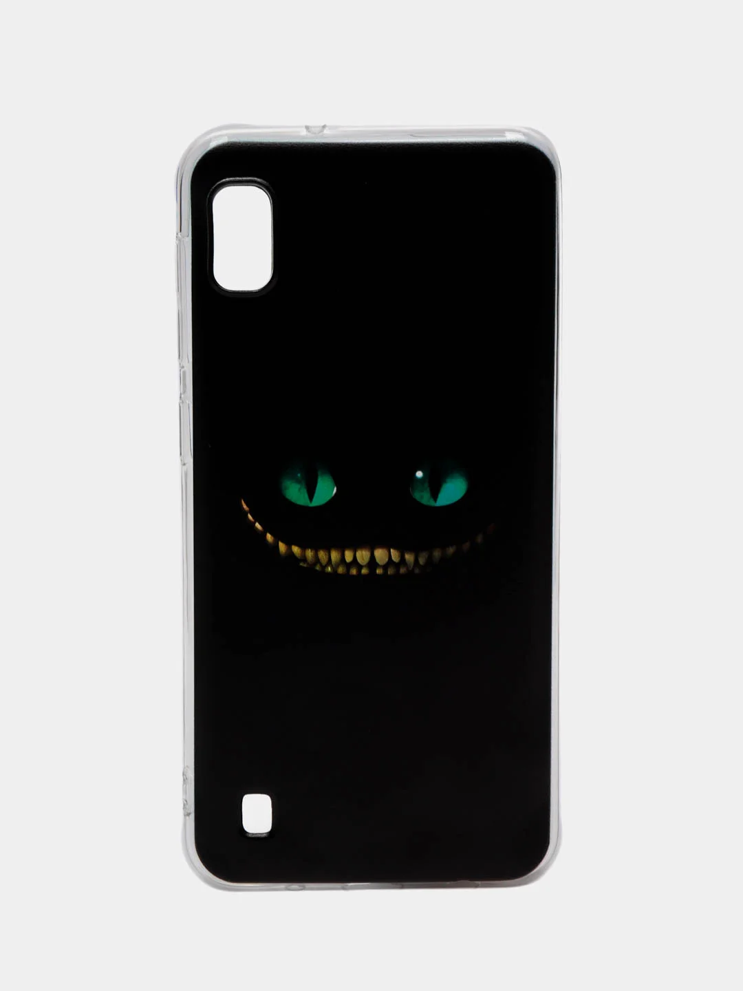 Черный силиконовый чехол на Samsung Galaxy A10 / Самсунг А10 прозрачный с рисунком, защита камеры
