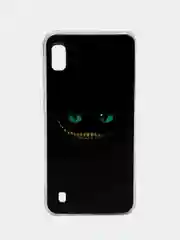 Черный силиконовый чехол на Samsung Galaxy A10 / Самсунг А10 прозрачный с рисунком, защита камеры