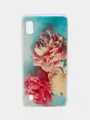 Конфетный силиконовый чехол на Samsung Galaxy A10 / Самсунг А10 прозрачный с рисунком, защита камеры