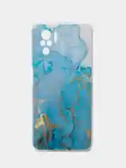 Светло-синий чехол на Xiaomi Redmi Note 10/Note 10S/Poco M5s / Сяоми Редми Нот 10/10С с рисунком