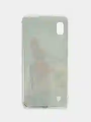 Тёмно-серый силиконовый чехол на Samsung Galaxy A10 / Самсунг А10 прозрачный с рисунком, защита камеры