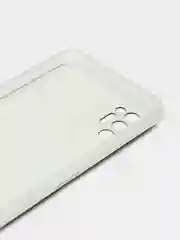 Серебряный силиконовый чехол на Tecno Pova 2 / Текно Пова 2 прозрачный, с рисунком, защита камеры