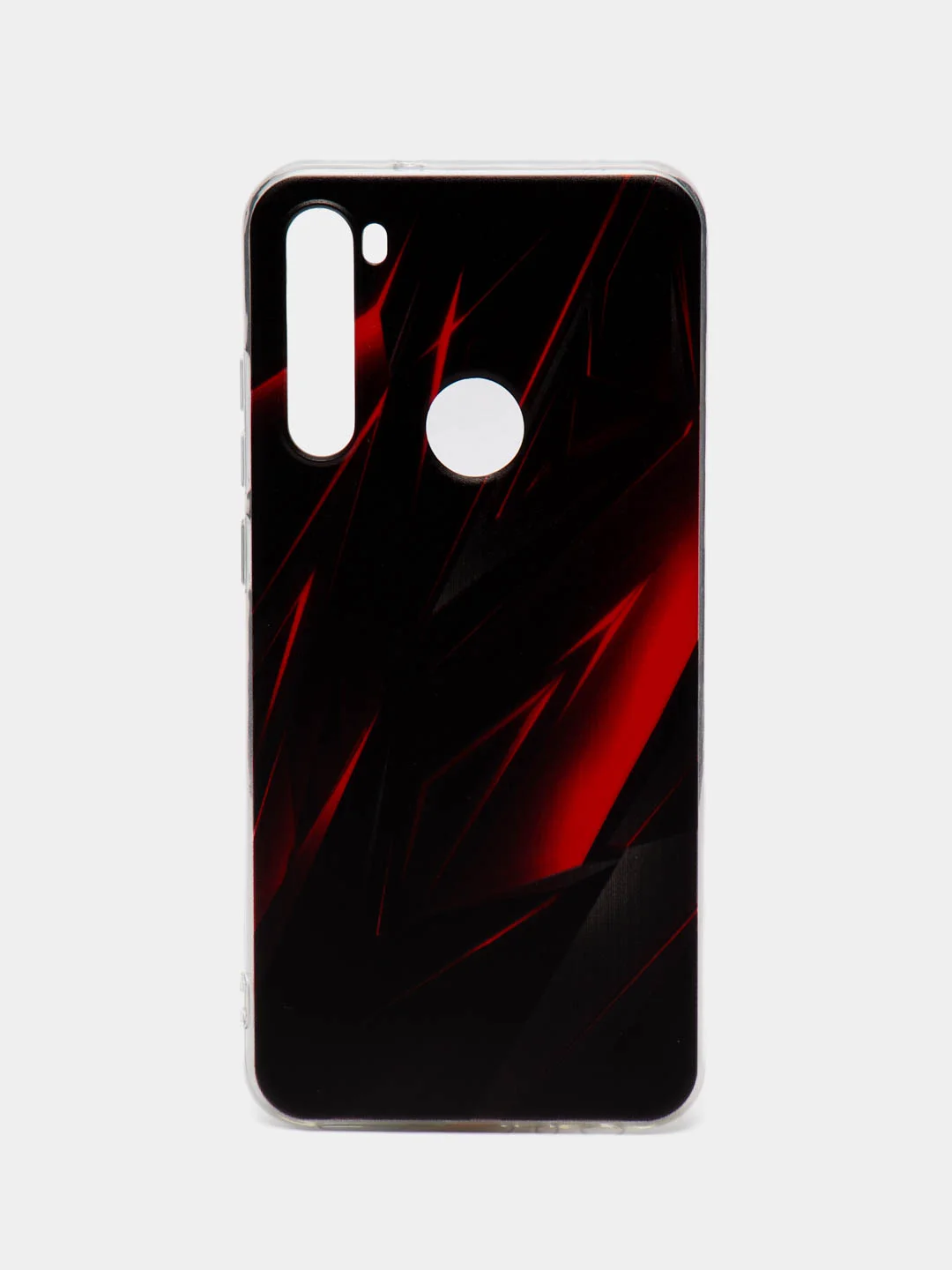 Красный силиконовый чехол на Xiaomi Redmi Note 8T / Сяоми Редми Нот 8T прозрачный, с рисунком