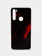 Красный силиконовый чехол на Xiaomi Redmi Note 8T / Сяоми Редми Нот 8T прозрачный, с рисунком