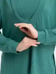 Тёмно-зелёный спортивный костюм для йоги, топ, лосины в рубчик, кофта, костюм женский лапша SHARMIN