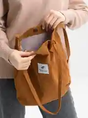 Терракотовый вельветовый шоппер