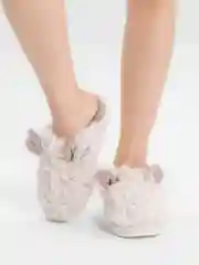 Молочный домашние тапочки, женские