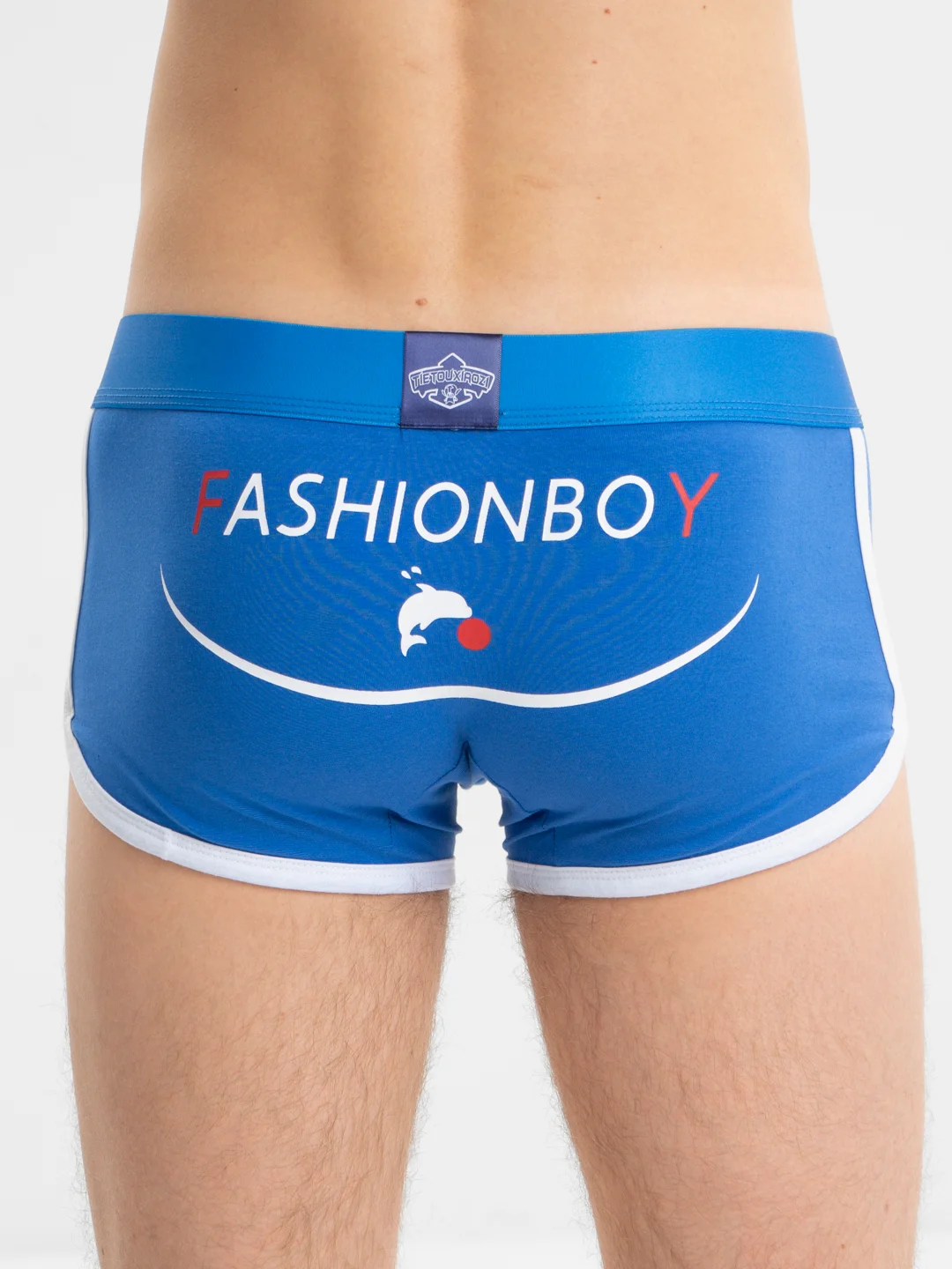 Синий трусы мужские боксеры/ трусы хлопок/ Fashionboy