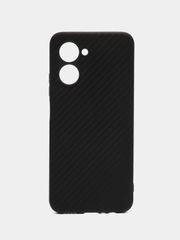 Чехол для Realme C33 / Реалми С33, силиконовый, под карбон