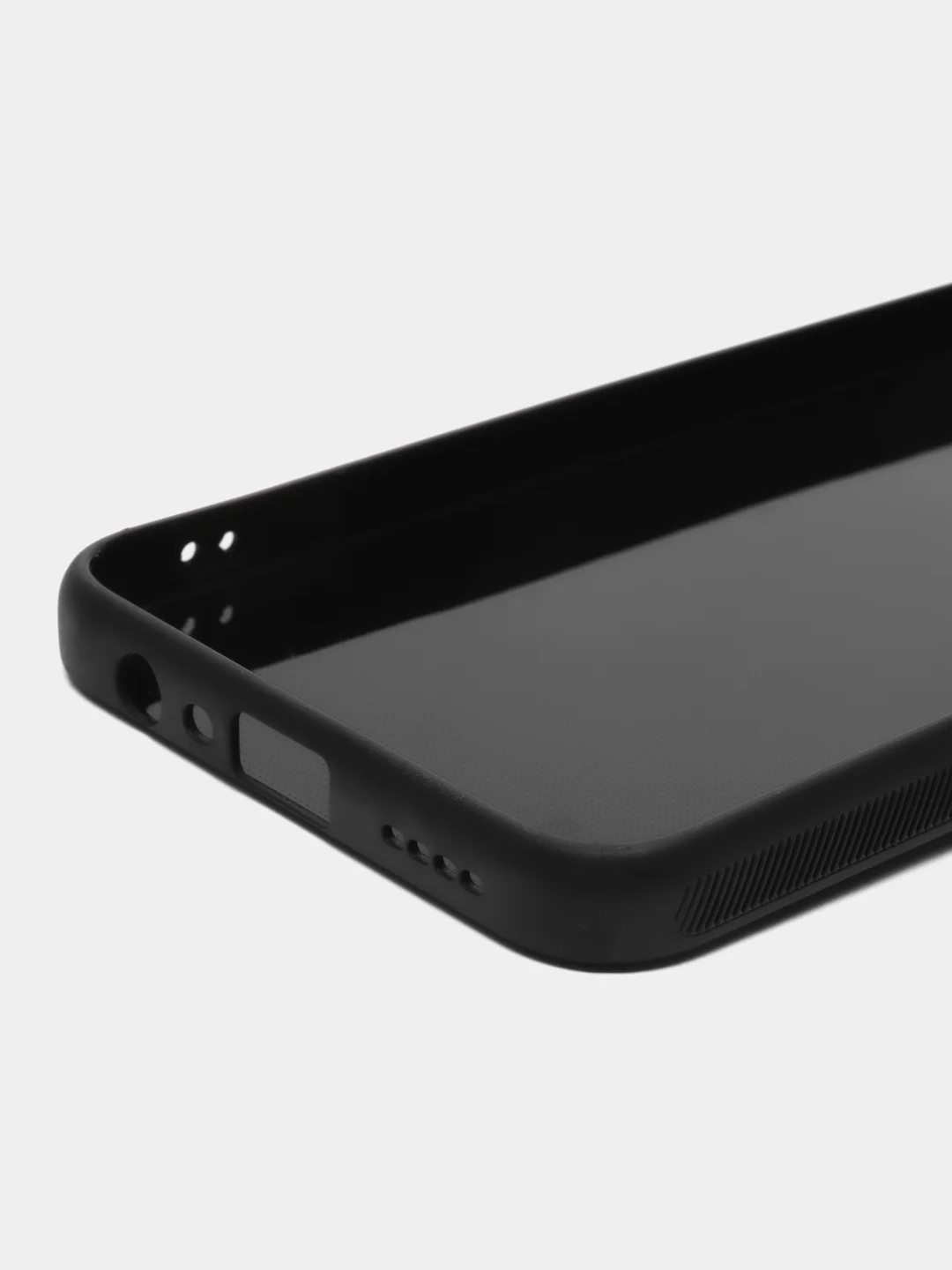 Черный чехол для Realme C33 / Реалми С33, силиконовый, под карбон
