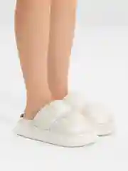 Белый тапочки домашние, дутые