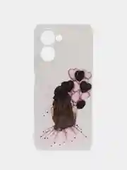 Слоновая кость чехол для Realme C33 (Реалми С33), силиконовый, с рисунком