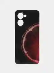 Бордовый чехол для Realme C33 (Реалми С33), силиконовый, с рисунком