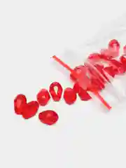 Алый бусины стеклянные, форма  капли