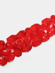 Алый бусины стеклянные, форма  капли