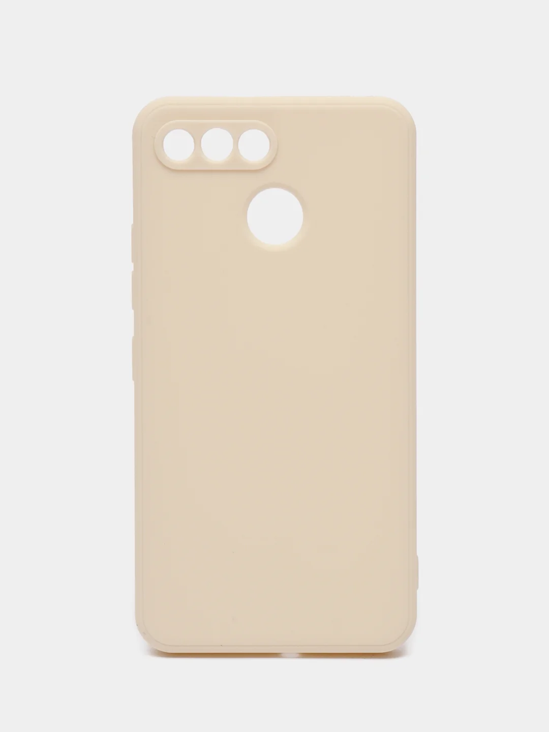 Молочный чехол для Itel A25 (Ител А25), силиконовый, матовый, с защитой камеры