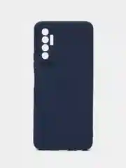 Темно-синий чехол для TECNO Camon 17P (Техно камон 17П), силиконовый, матовый