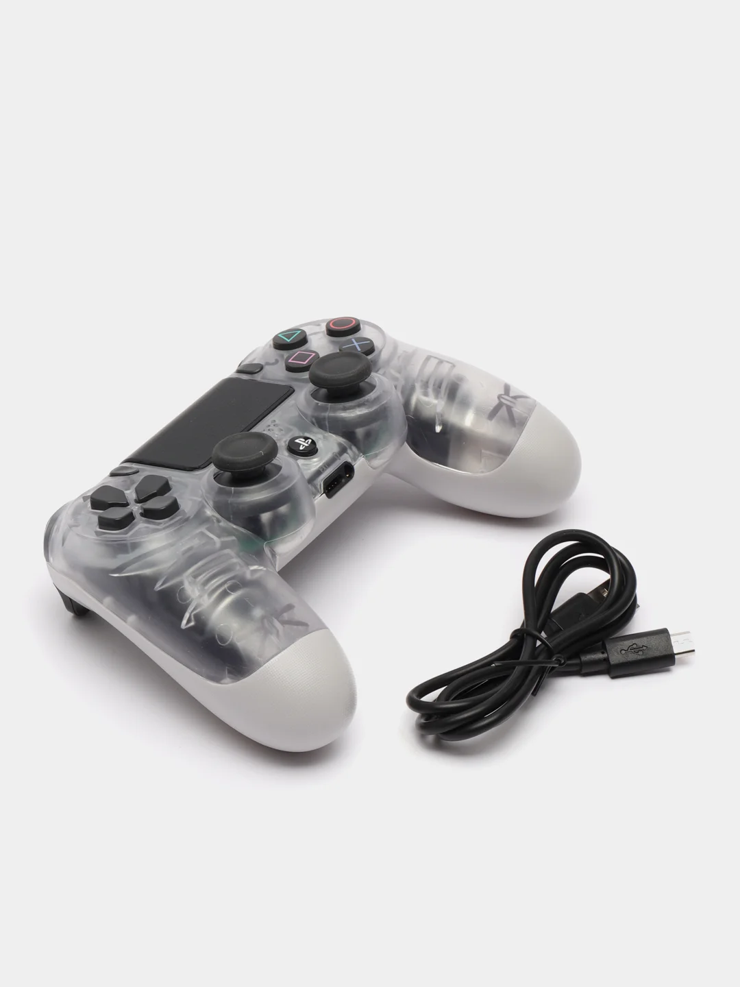 Прозрачный беспроводной джойстик PlayStation, PS4, геймпад для телефона и ПК
