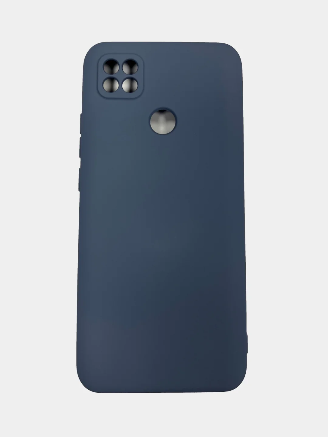 Синий меланж чехол для iPhone 13 силиконовый с soft touch покрытием