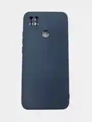 Синий меланж чехол для iPhone 13 силиконовый с soft touch покрытием