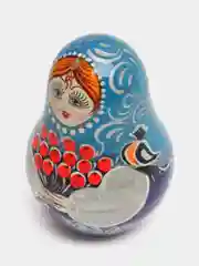 Музыкальная игрушка из дерева "Неваляшка", ручная роспись