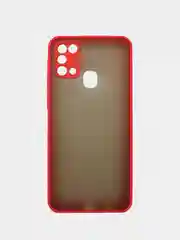 Красный чехол пластиковый Samsung Galaxy M31 (Самсунг Галакси М31), матовый, с цветными кнопками