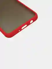 Красный чехол пластиковый Samsung Galaxy M31 (Самсунг Галакси М31), матовый, с цветными кнопками